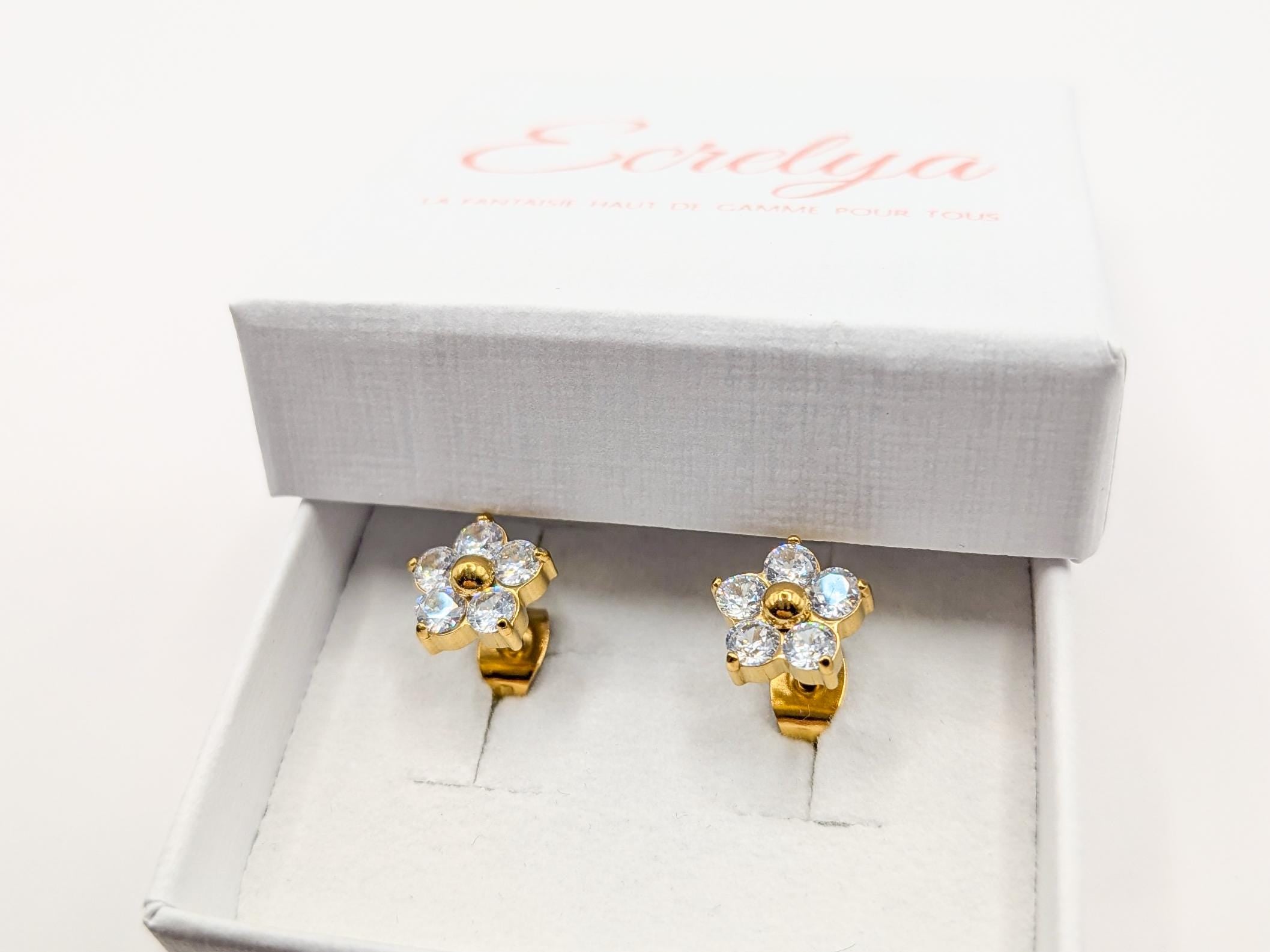 Boucles d’Oreilles Zircons Diamantis - Ecrelya Bijoux