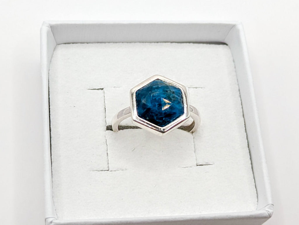 Bague Vintage Apatite Bleu - Ecrelya Bijoux
