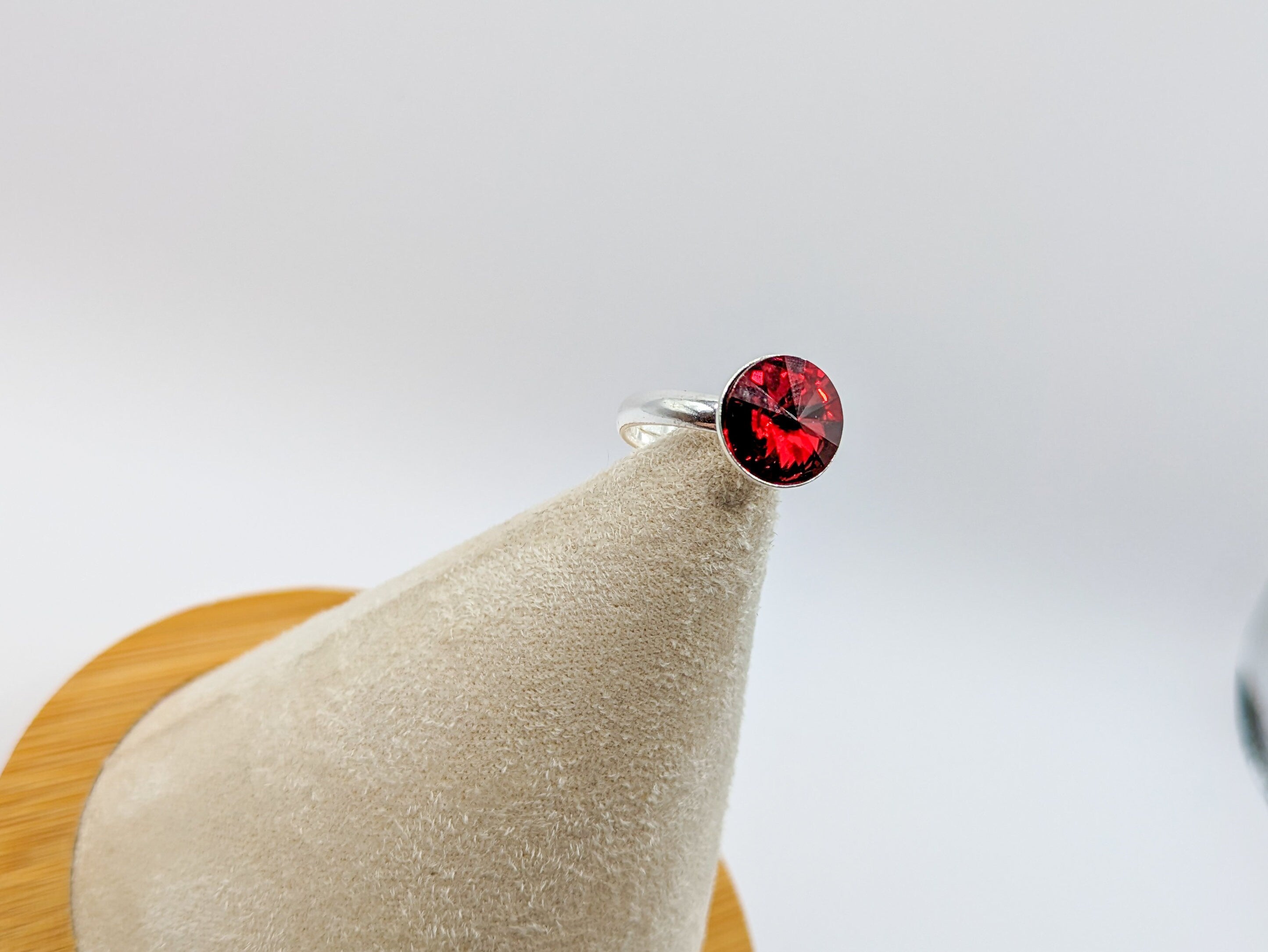 Bague en Argent 925 et Crystal Swarovski Red Scarlett - Ecrelya Bijoux