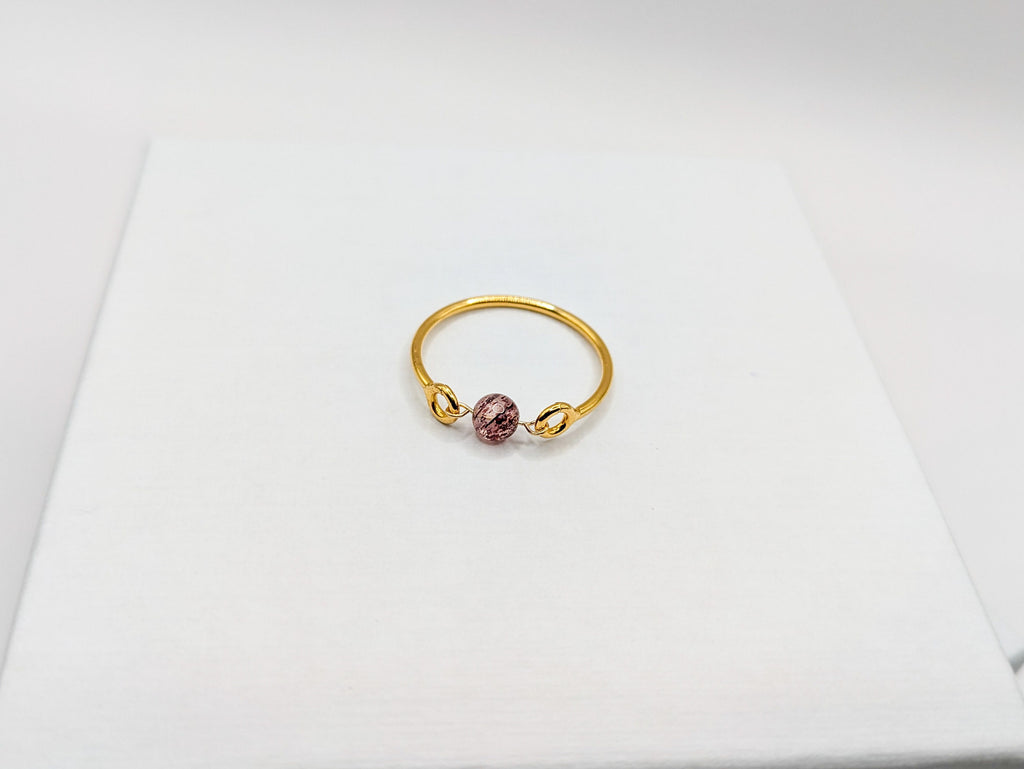 Bague en Or & Quartz Fraise - Ecrelya Bijoux