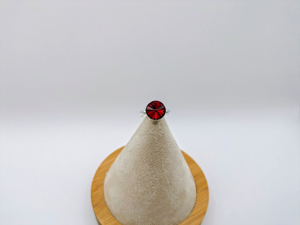 Bague en Argent 925 et Crystal Swarovski Red Scarlett - Ecrelya Bijoux