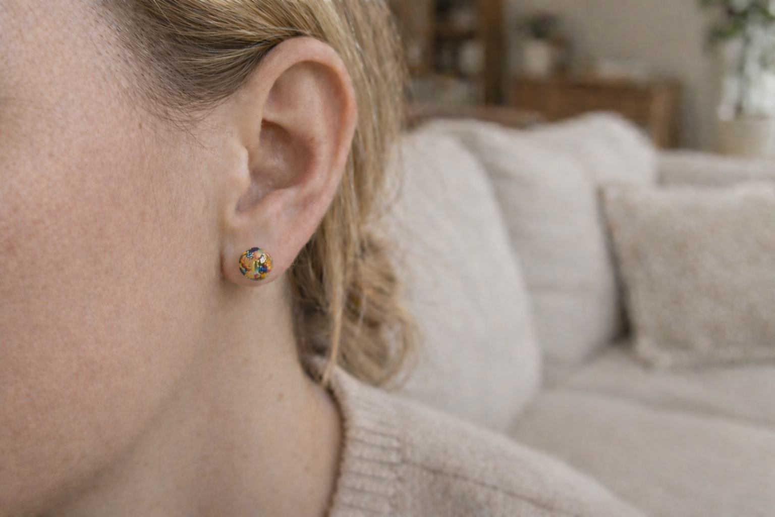 Boucles d'oreilles Or & verre de Murano - Ecrelya Bijoux