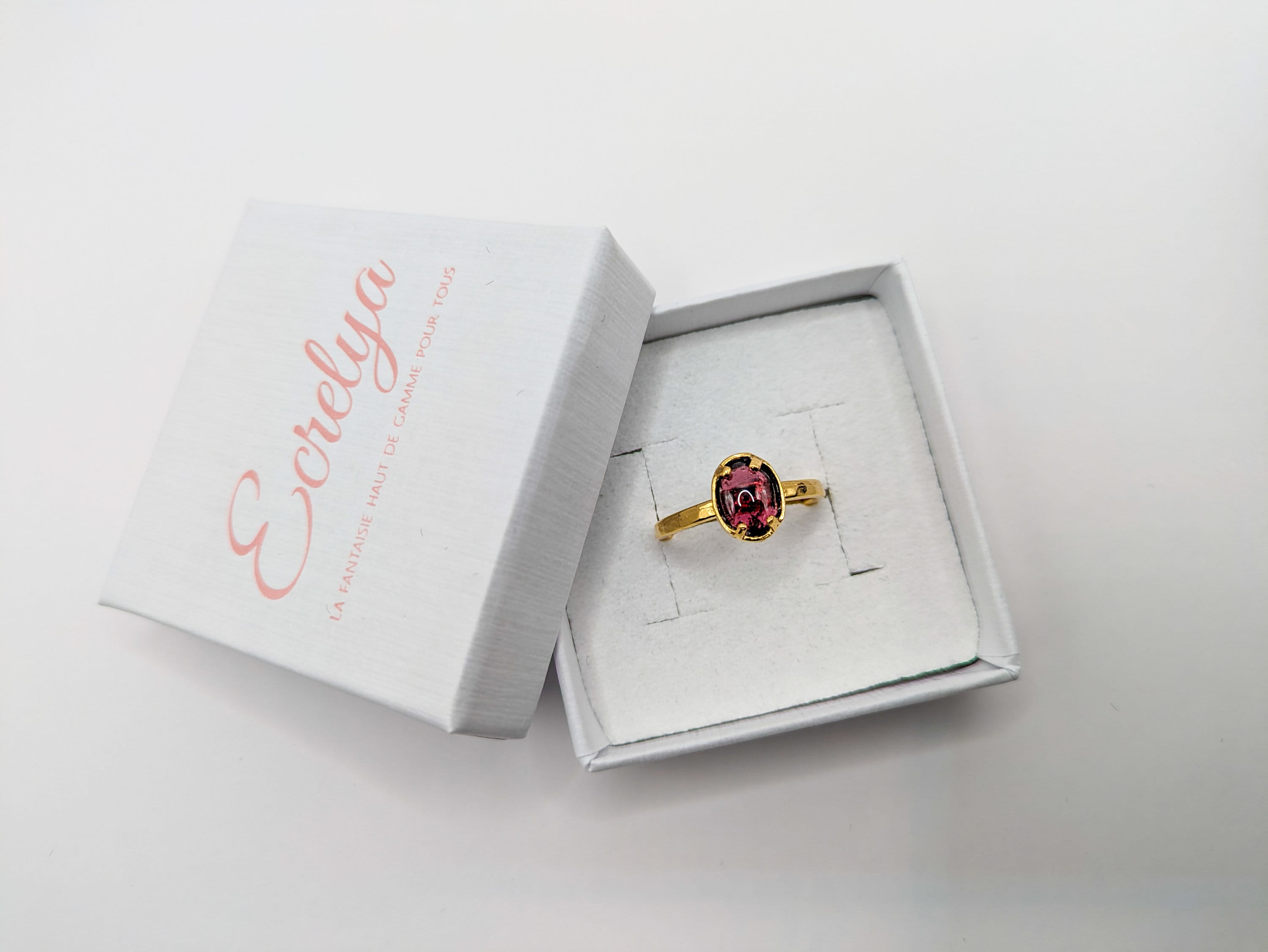 Bague en or & grenat - Ecrelya Bijoux