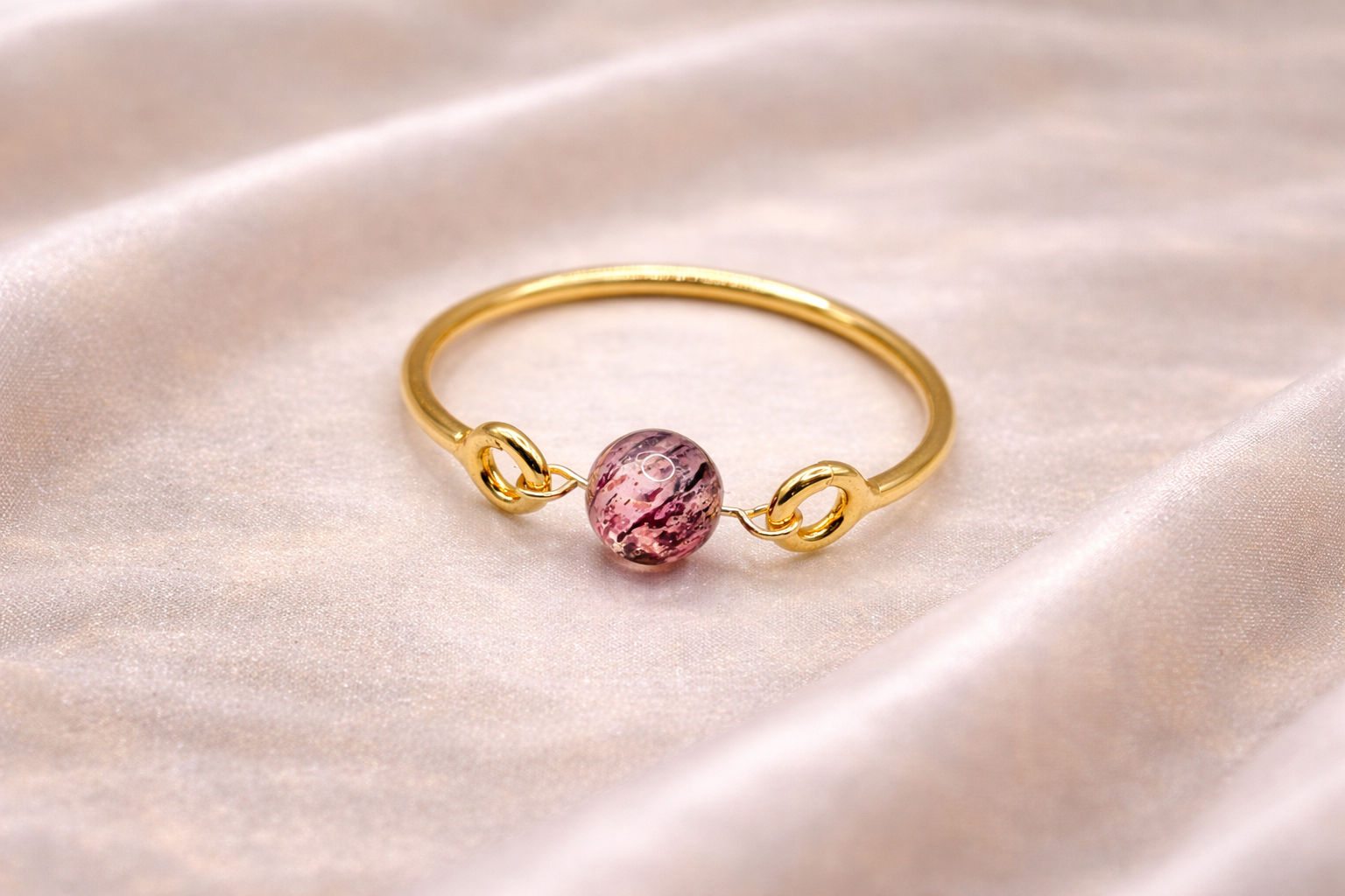 Bague en Or & Quartz Fraise - Ecrelya Bijoux