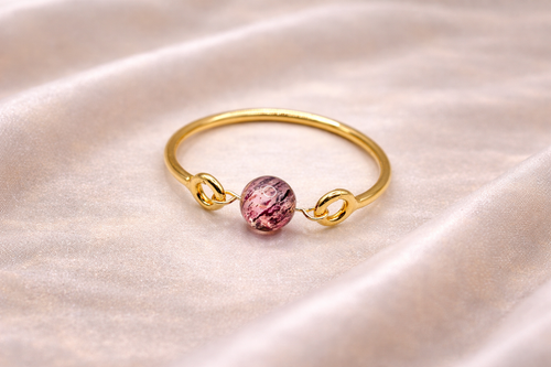 Bague en Or & Quartz Fraise - Ecrelya Bijoux