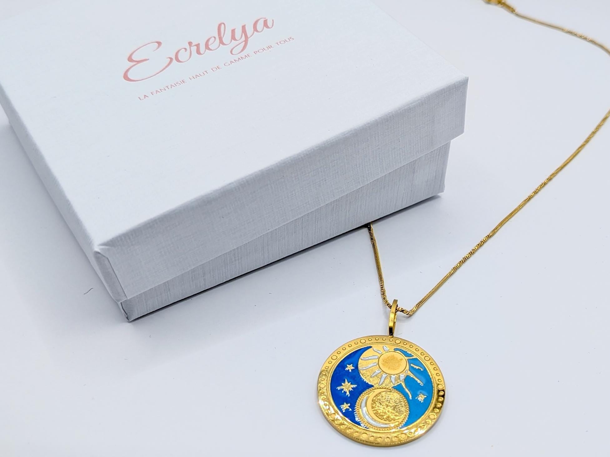 Collier soleil & lune - Ecrelya Bijoux
