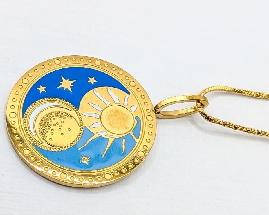 Collier soleil & lune - Ecrelya Bijoux