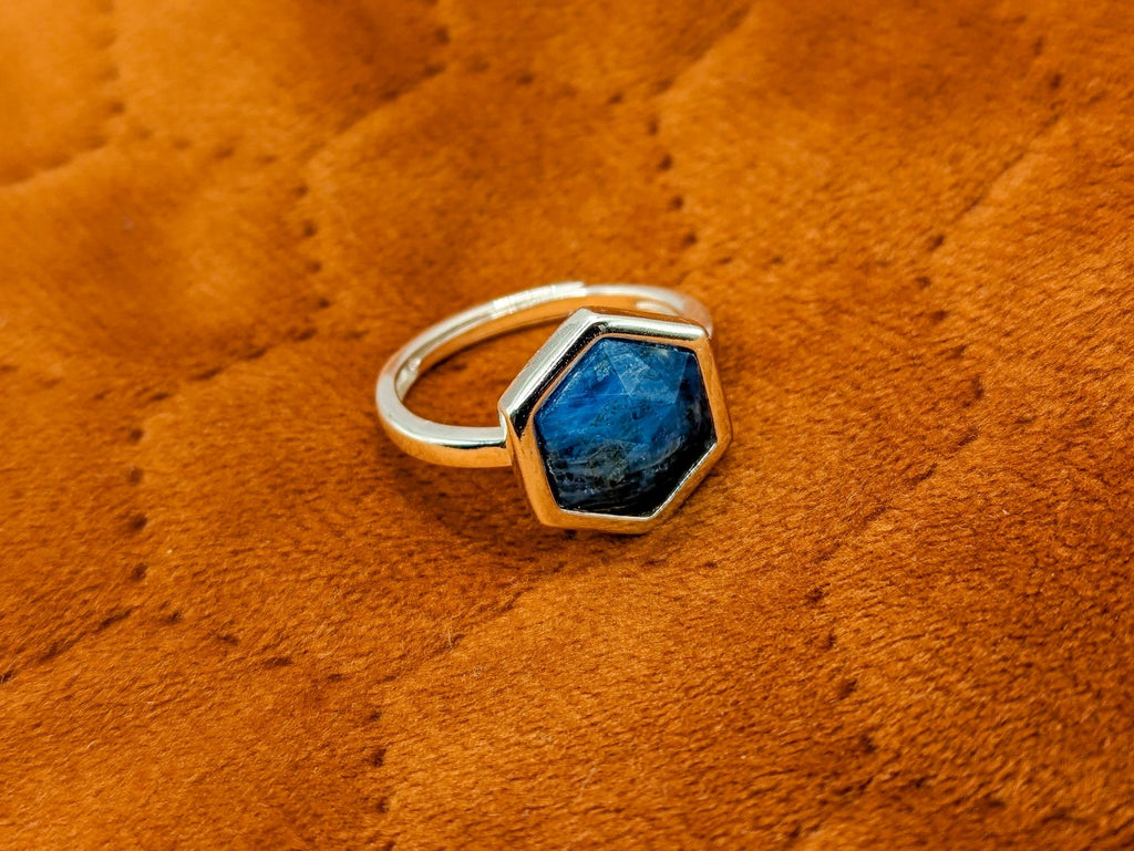 Bague Vintage Apatite Bleu - Ecrelya Bijoux
