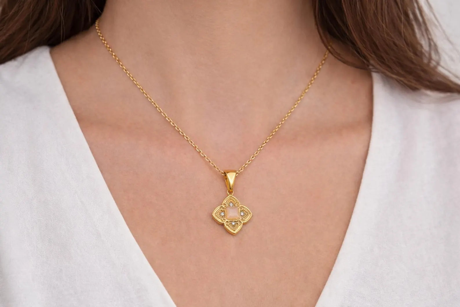 Collier Trèfle Porte-Bonheur - Ecrelya Bijoux