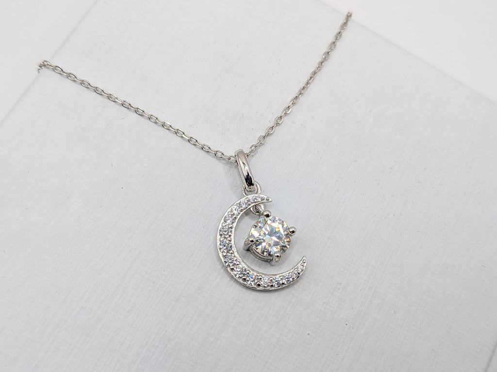 Collier Luna Moissanite - Ecrelya Bijoux