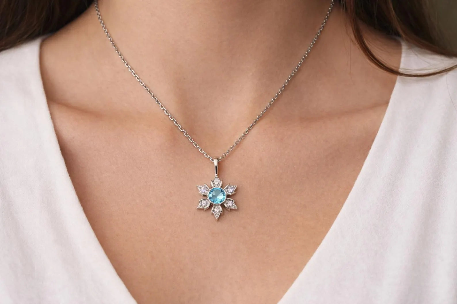 Collier étoile Topaze Bleue Naturelle - Ecrelya Prestige 
