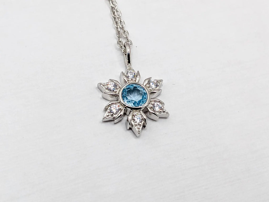 Collier étoile Topaze Bleue Naturelle - Ecrelya Prestige 