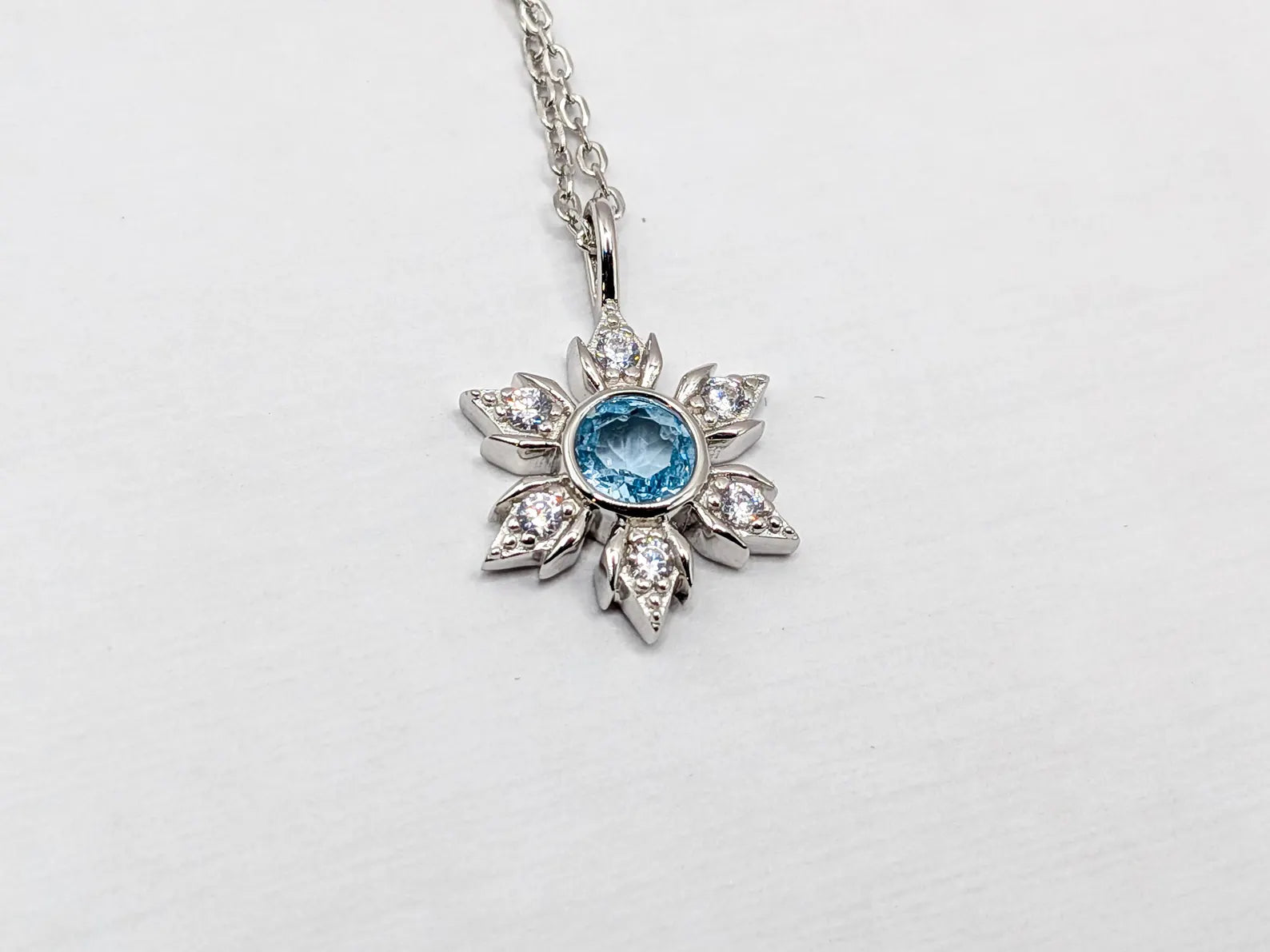 Collier étoile Topaze Bleue Naturelle - Ecrelya Prestige 