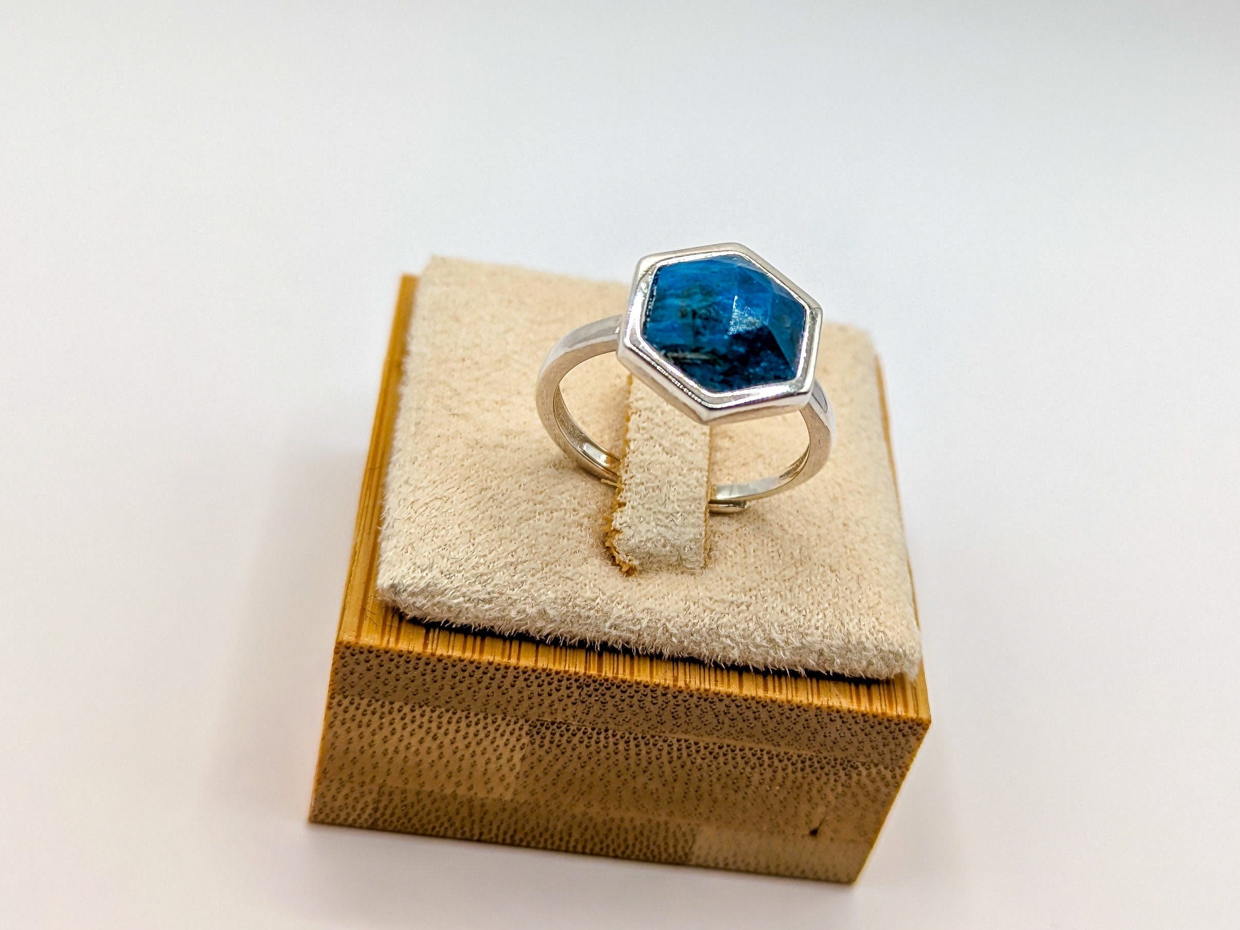 Bague Vintage Apatite Bleu - Ecrelya Bijoux