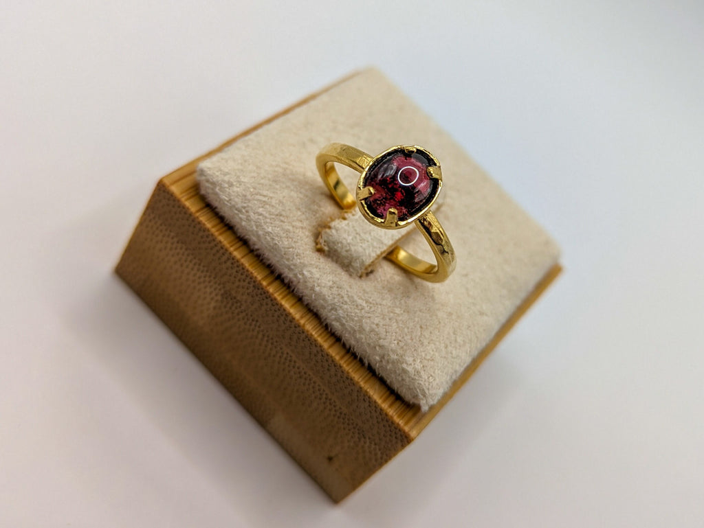 Bague en or & grenat - Ecrelya Bijoux